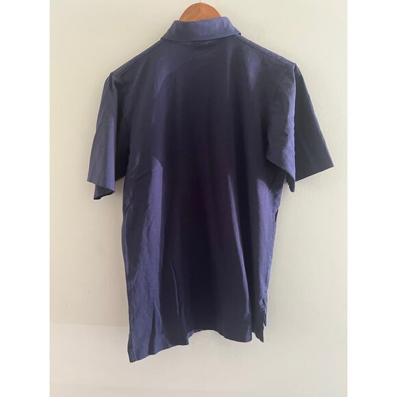 Vintage IZOD 100% Cottton Polo Shirt Heritage Club SC Navy Blue Size Medium JL - Picture 2 of 7